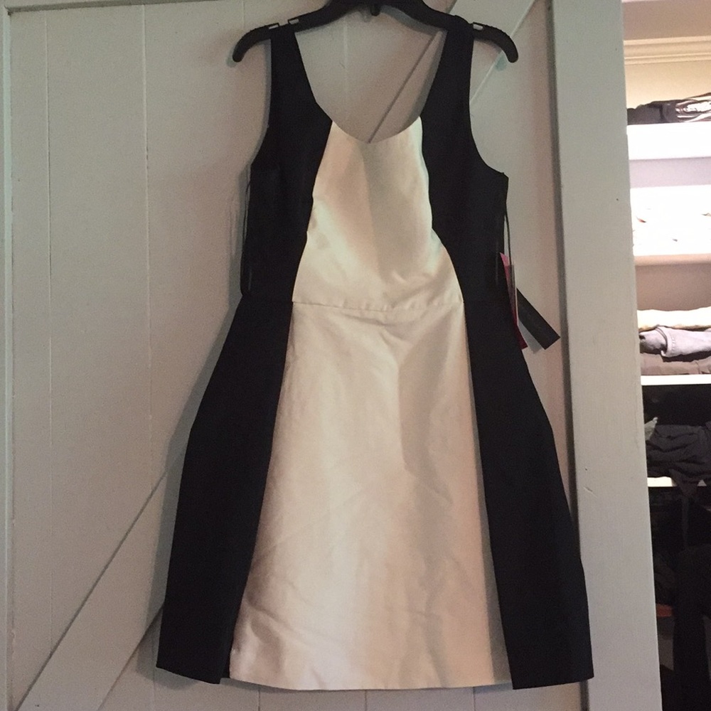 Black and white dress.